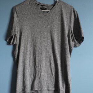 Alfani Grey Cotton V-Neck T-Shirt